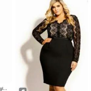 City chic NWT size L (20) hour glass beauty dress
